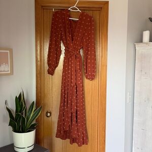 BTBFM Rust Wrap Dress